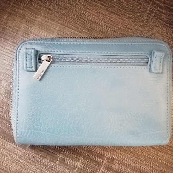 Matt & Nat Double compartment wallet light blue - Picture 4 of 7